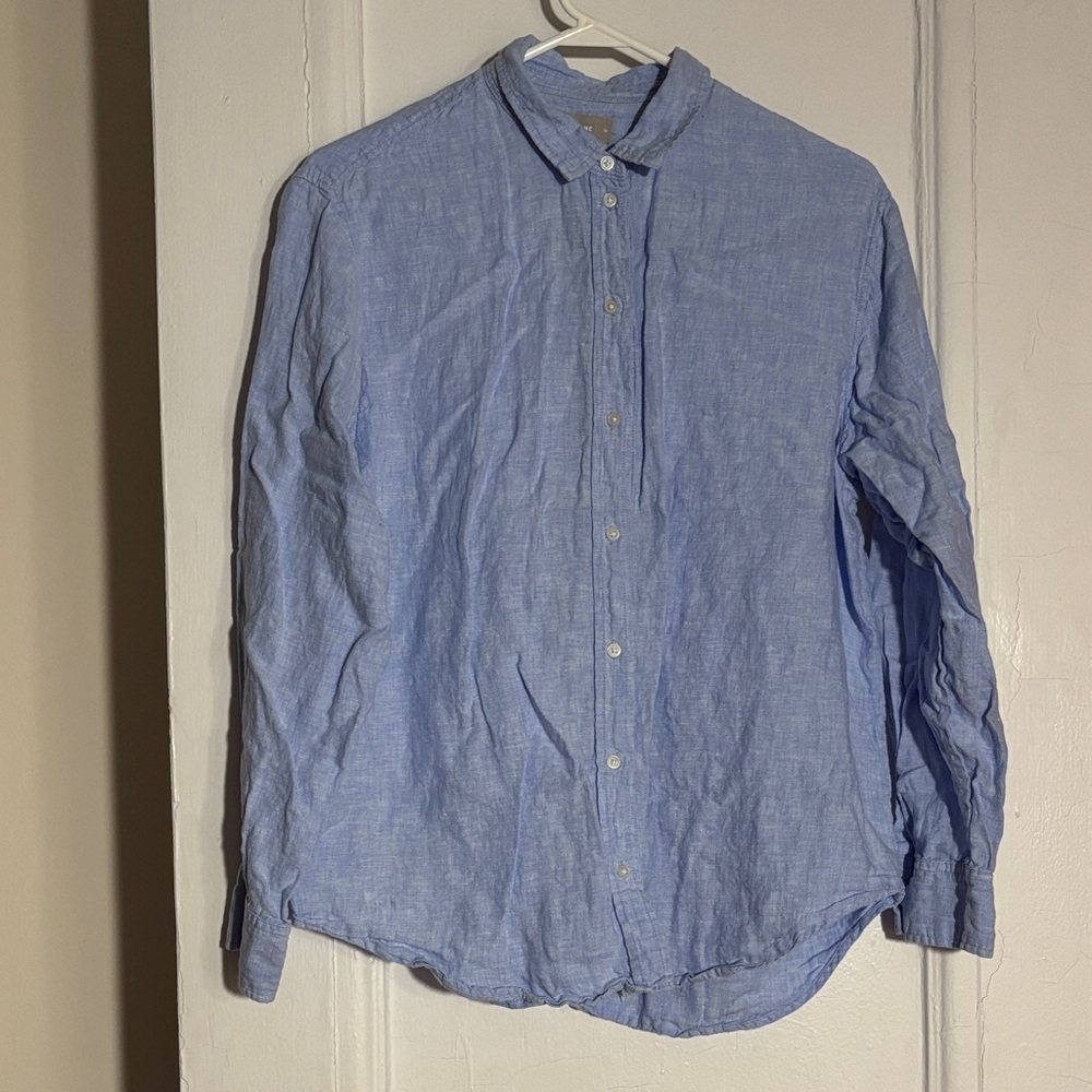EVERLANE 100% linen shirt blue size 16